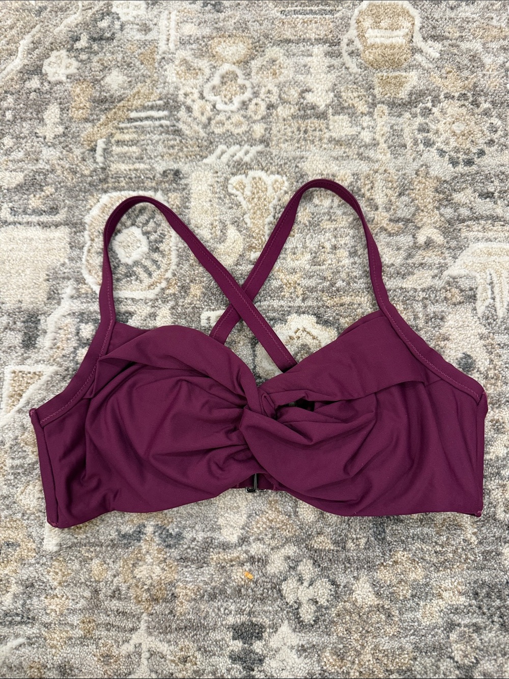Athleta Plum Twist-Front Bikini Top 34 B/C